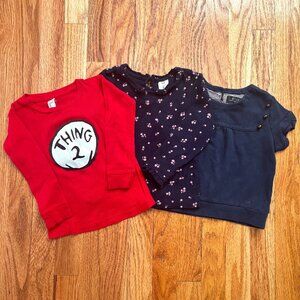 BUNDLE: Set of 3 long & short sleeved tops 2T